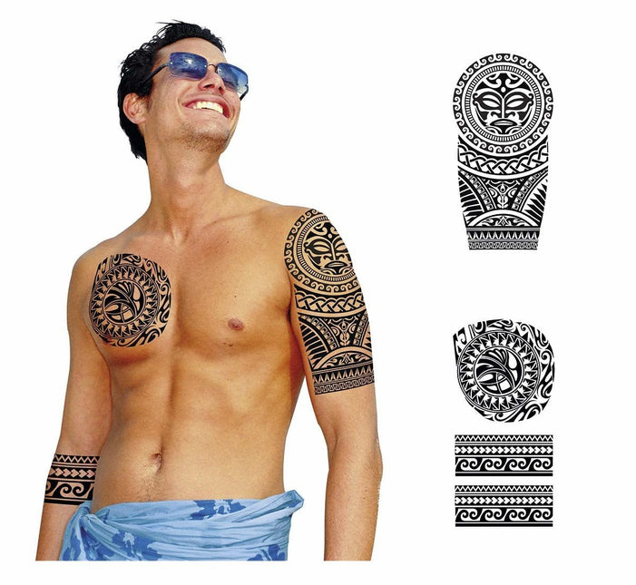 Zwarte Nep Tattoos Heren van Fiestas Guirca koop je bij Partywinkel