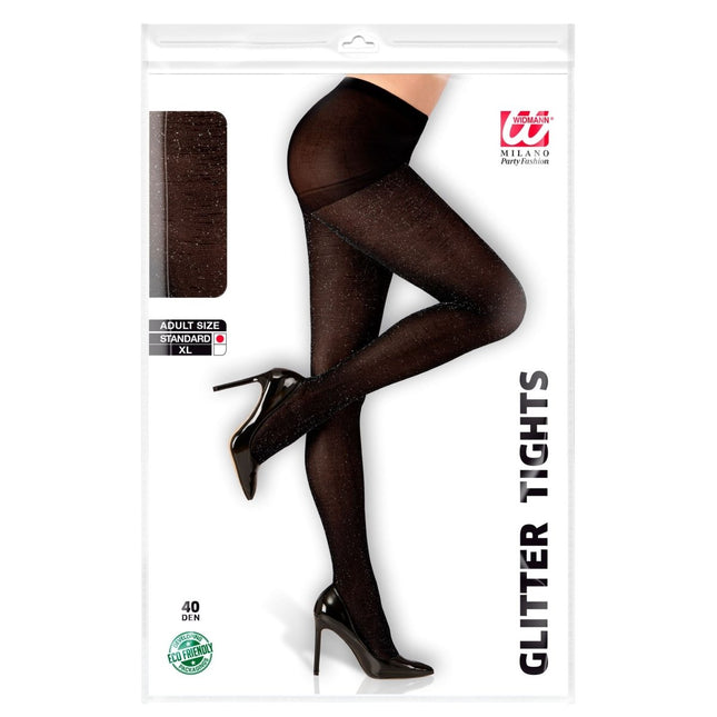 Zwarte Panty Met Glitter van Widmann koop je bij Partywinkel