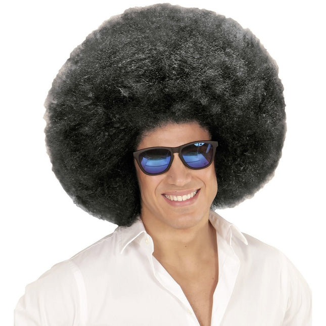 Zwarte Pruik Afro Extra Groot van Widmann koop je bij Partywinkel
