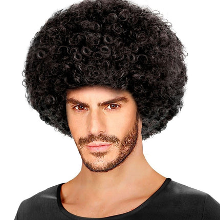 Zwarte Pruik Afro Unisex van Widmann koop je bij Partywinkel