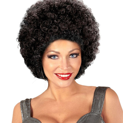 Zwarte Pruik Afro Unisex van Widmann koop je bij Partywinkel