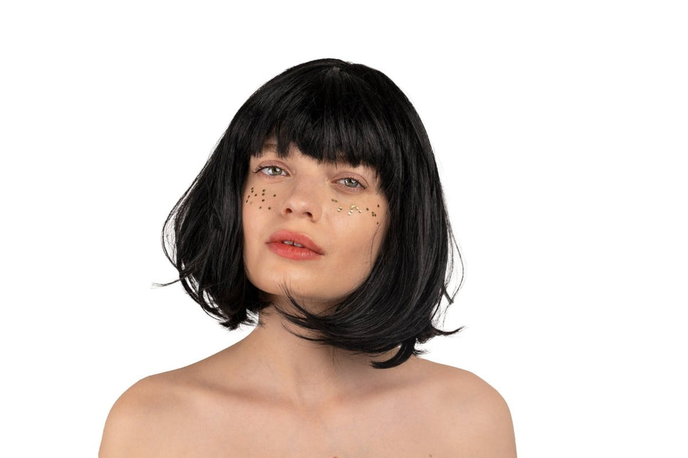 Zwarte Pruik Cleopatra van Partydeco koop je bij Partywinkel