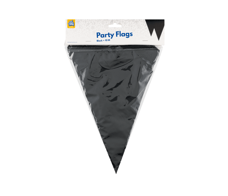 Zwarte Slinger Plastic 10m - Partywinkel - 8716764235597