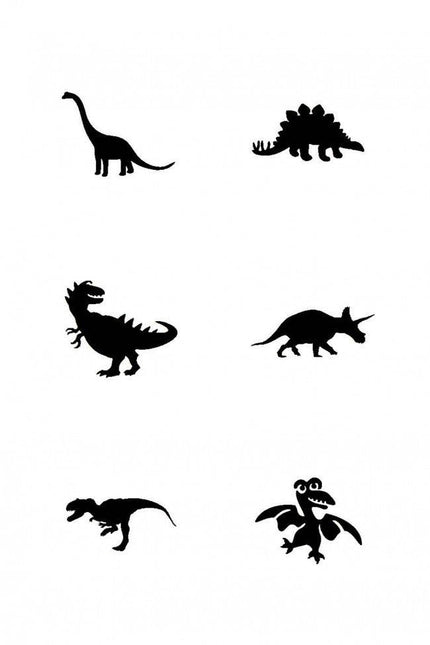 Zwarte Tattoo Stencil Dino 12st van Superstar koop je bij Partywinkel