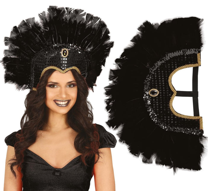 Zwarte Tooi Veren En Glitters van Fiestas Guirca koop je bij Partywinkel