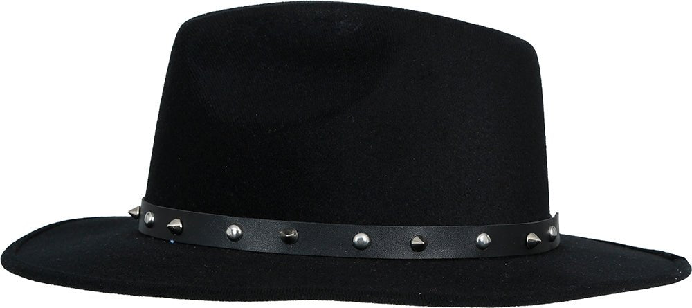Zwarte vilten cowboyhoed met studs, voor volwassenen van Fiestas Guirca koop je bij Partywinkel