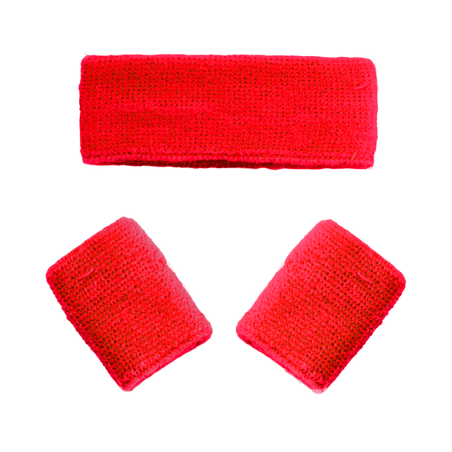 Zweetbandjes Rood 3st van Partychimp koop je bij Partywinkel